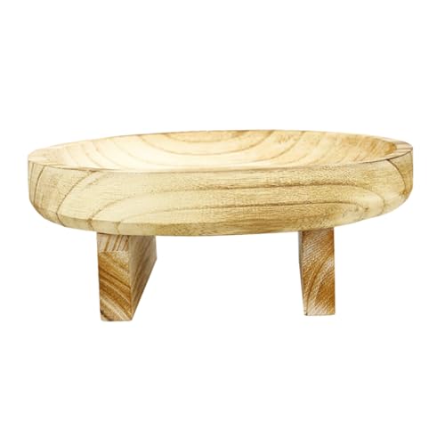 BEBEMOKO Taburete de madera para macetas, elegante soporte para macetas de interior/exterior, para balcón, jardín o patio, diseño de madera duradero para exhibición y decoración de plantas