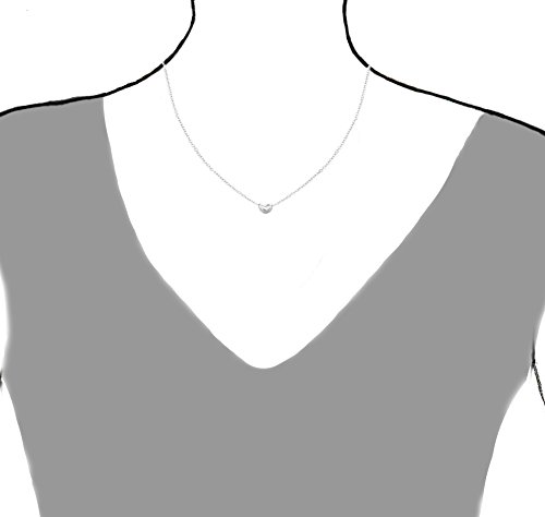 Ritastephens Sterling Silver Kidney Bean Pendant Charm Necklace (16, 18, 20 Inches) - Image 4