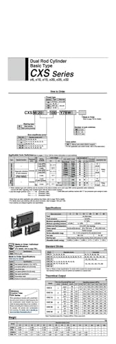 Vérin pneumatique CXSM25 à double tige et lubrification stable - 5