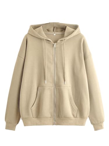 Image of Imsa Moda Women's Polycotton Fleece Plain Full-Zip Hooded Winter Jacket | Casual Hoodie with Kangaroo Pocket | Comfortable Warmwear