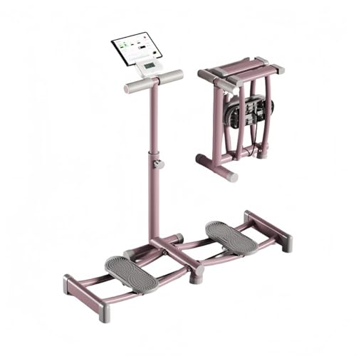 VZX脚トレーニングマシン 折りたたみ式 静音設計 内転筋&太もも集中 多機能 骨盤底筋エクササイズ コンパクト収納 下半身引き締め (携帯電話スタンド丶ピンクカウント【調整可能なアップグレード手すり+折り畳み】)