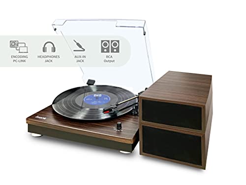 Lauson CL617 Platine Vinyle Bluetooth avec Haut-parleurs Stéréo Externes Tourne Disque Lecteur Vinyle Vintage 3 Vitesses… - Les Beatles, Paul McCartney, John Lennon, RIngo Starr, George Harrison Lauson CL617 Platine Vinyle Bluetooth avec Haut-parleurs Stéréo Externes Tourne Disque Lecteur Vinyle Vintage 3 Vitesses… – Image 4