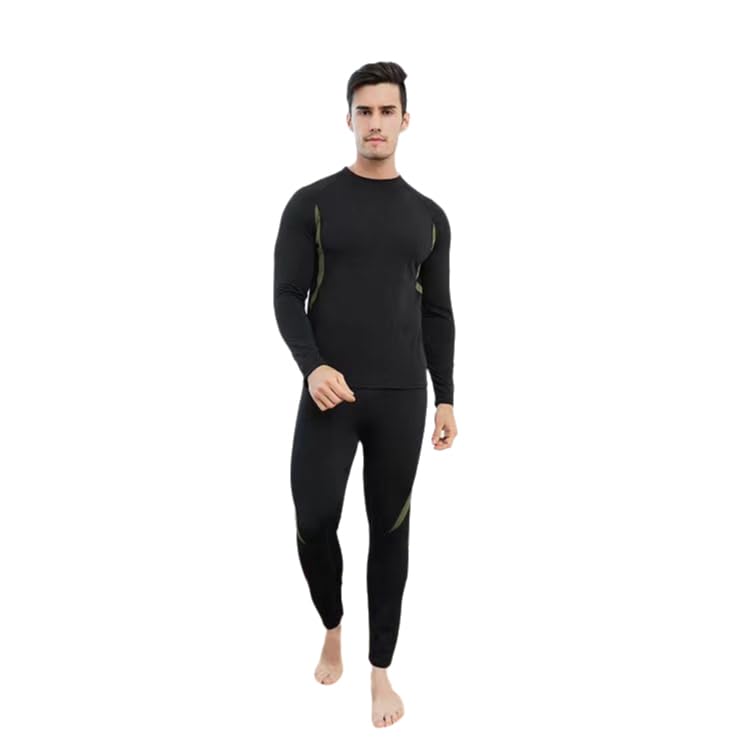 UimoKiThermal Underwear for Men Base Layers Long Johns for Thermal Long Underwear Mens Cold Weather Gear Crew Neck Thermal Shirts for Men Athletic Underwear Thickened Outdoor Exercise