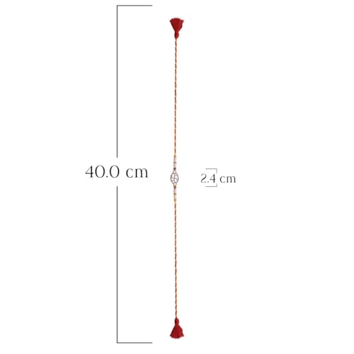 Image of 925 Silver Sacred Thread for Brother | Traditional Chandi Rakhi | Raksha Bandhan Celebration Accessory | Bracelet-Inspired Design | Gift for Bhai, Boys & Children