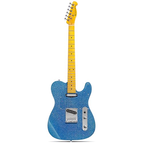 Leo Jaymz Electric Guitar in Sparkle Color - High Gloss Mahogany Body and Hard Maple Neck - High...