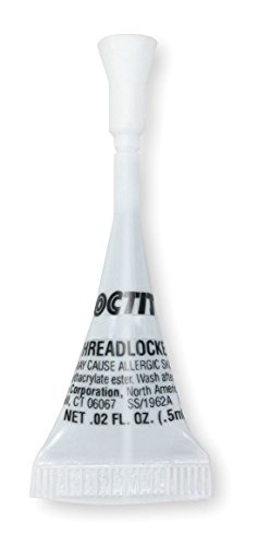 Loctite 231922 Red 262 Thread Locker Liquid, Shear Strength 1450 PSI, Tensile Strength 189 PSI, 300 Degrees F Maximum Temperature, 50 mL Capsule