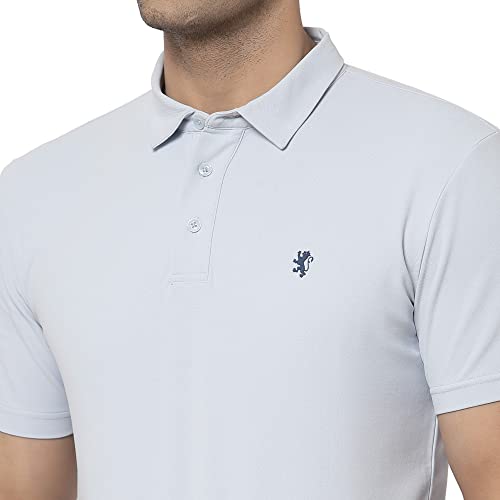 Image of Red Tape Men Sky Blue Polo Neck T-Shirt