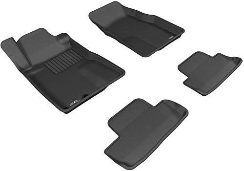 3D MAXpider L1FR06501509 All-Weather Floor Mats for Ford Mustang 2005-2009 Custom Fit Car Floor Liners, Kagu Series (1st & 2nd Row, Black)