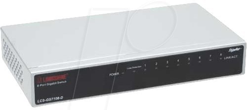 Longshine Lcs-Gs7105E Interruttore, Gigabit Ethernet, 5 Porta, 100V-240V Ac, 50Hz-60Hz