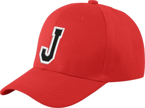 Gorra de béisbol infantil, diseño con letras, unisex, color rojo multicolor J Regular