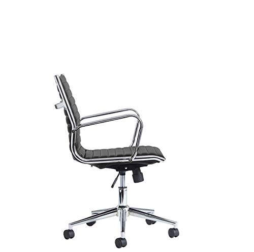 Fauteuil de bureau Bari Medium noir siège ergonomique réglable pivotant