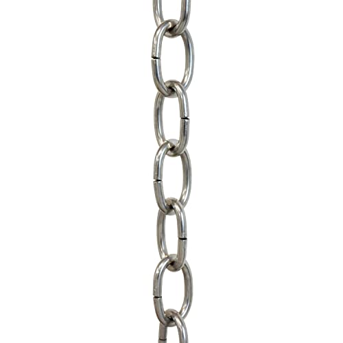 Image of RCH Hardware CH-S56-11S-BN Steel Chandelier Chain 9 Gauge, Brushed Nickel (1 Foot)
