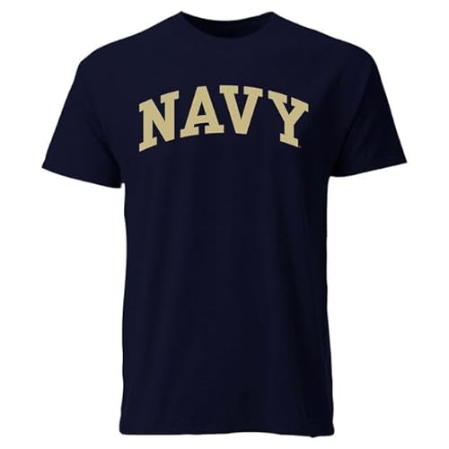 Barnesmith US Naval Academy (Navy) Midshipmen Short Sleeve Adult Unisex T-Shirt, Classic, Navy, X-Large