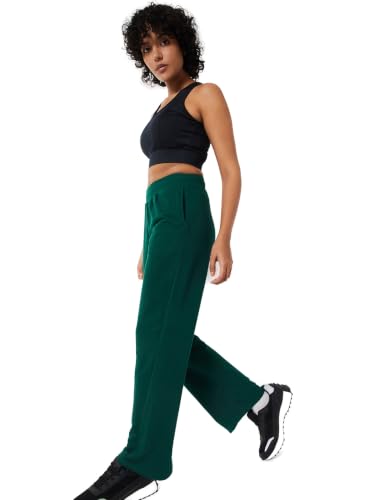 Image of Max Women Loose Mid Rise Solid Athleisure Track Pants