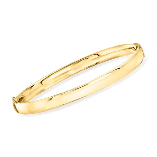 Ross-Simons 6mm 18kt Gold Over Sterling Bangle Bracelet Product