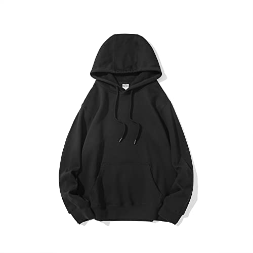 Pull à capuche en polaire Legou noir taille M pour ne plus souffrir du froid cet hiver