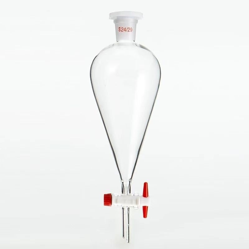 60ml-1000ml 用ガラス製洋ナシ型分液漏斗 Eurify エッセンシャルオイルの分離 分離(30ml (PTFE pisto