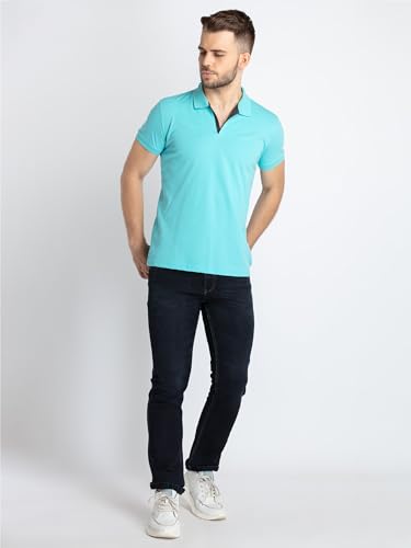 Image of Status Quo Men's Polo T-Shirt | Rich Cotton Blend | Slim Fit | All Day Comfort | Contrast Inner Placket | Polo Collar