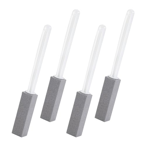 ARZQUT 4 Pack Pumice Cleaning Stone with Extra Long Handle, Pumice Stone for Toilet Bowl, Bathtubs, Grills, Swimming Pools, Sinks
