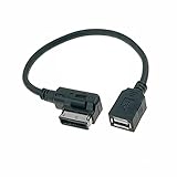 HQRP MDI MMI/USB Cable Adapter for VW Volkswagen e-Golf/Golf MK7 / GTI MK7 / Touareg (My 15 -) 2015 2016, Audio MP3 Music Interface Adapter