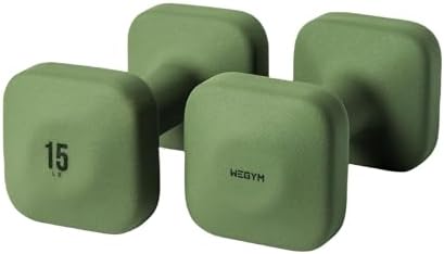 WeGym SafeGrip Square Dumbbells with Anti Slip Handles, Aesthetic Free Weights for Home Workouts, Stable Design Prevents Rolling during Floor Exercises 31
