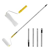 Rodison Entlüftungsroller Stachelwalze, 23cm Entlüftungswalze mit 4 Rostfreie Edelstahl-Verbindungsstange von 34 bis 136 cm, Stachelwalze Ausgleichsmasse zur Entlüftung von Bodenbeschichtungen