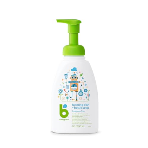 Image of BabyGanics Foaming Dish Soap, Pump Bottle, Fragrance Free, 16 oz.