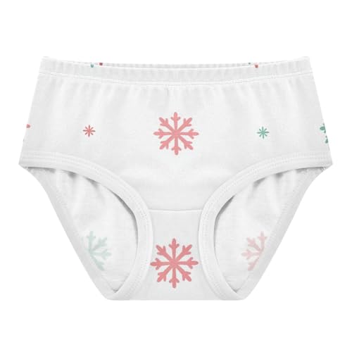 Snowflakes Soft and Breathable Girls' Panties Breathable Toddler Underwear for Kids in Sizes 2T,3T, 4T, 5T, 6Y and 8Y