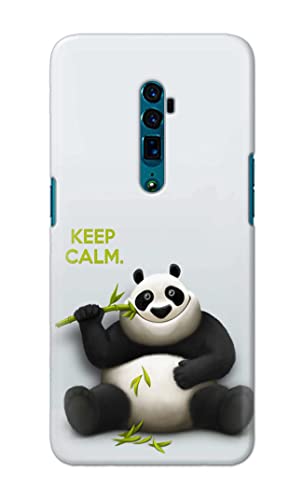 Image of PRINTFIDAA� Printed Hard Back Cover Case for Oppo Reno 10x Zoom Back Cover (Cartoon Panda) -2808