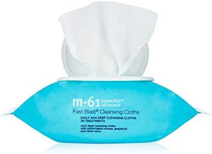 M-61 Fast Blast® Cleansing Cloths- 30 Treatments- Daily AHA deep cleansing cloths with antioxidants orange & camu camu