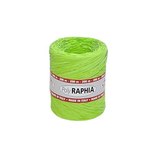STAR Rouleau de Raphia VERT ANIS/65 200m 100% Recyclable/Déco, Emballage, Cadeaux, Fleurs, Loisirs créatifs