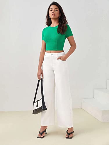 Image of Elendra Women Lycra - Bootcut Trousers Pant Wide Leg