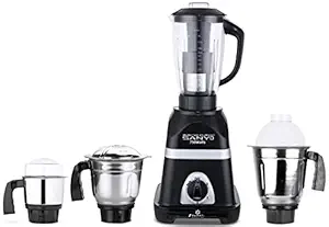 MasterClass Sanyo Diaa 750W Mixer Grinder with 3 Stainless Steel Jars and 1 Juicer Jar (1 Wet Jar, 1 Dry Jar and 1 Chutney Jar), Black.Make in India(ISI Certified)