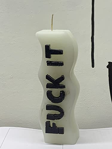 Topys 2-Pack Silicone Candle Molds, Wave Alphabet Letter Pillar Mold And Gesture Mold, Middle Finger Shaped And Fuck It Letter For Candle Making And Baking Making Soap Wax Cake Mousse Ice Cream #TOP4