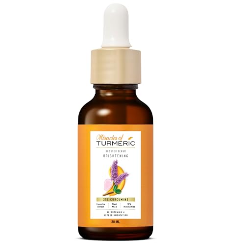 Image of Super Booster Brightening Serum | 25X Curcumins, 10%Niacinamide , Liquorice & Plant AHA's | Reduces Pigmentation, Dark Spots & Dullness | Skin Brightening & Even Tone Face Serum|All skin types |Women & Men-30ml