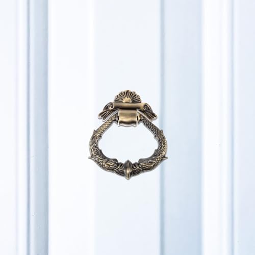 Aldaba de puerta vintage dorada de aleación de zinc para renovar la entrada de su hogar 7