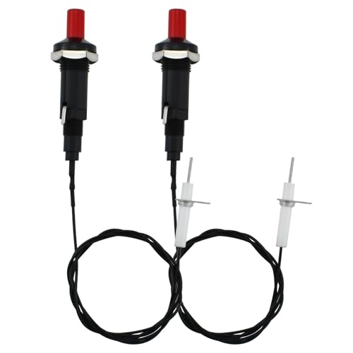 Aifeier ET Encendido piezoeléctrico de chispa, kit de encendido piezoeléctrico de propano con electrodo de cerámica roscado, apto para chimenea de gas, horno, calentador, cocina (paquete de 2)