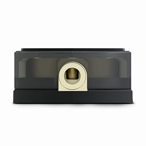 Image of DS18 DB1030 Distribution Ground Block - 1 x 0GA in / 3 x 0GA Out, Nickle Plated Internal Materials, High-Strength Heat Resistant Plastic Housing, Oversized Screws for Secure Connections (1 in 3 Out)