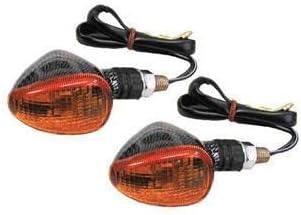 K&S Technologies 25-8418S Compact Universal Turn Signal Kit - Carbon/Clear Single Lens