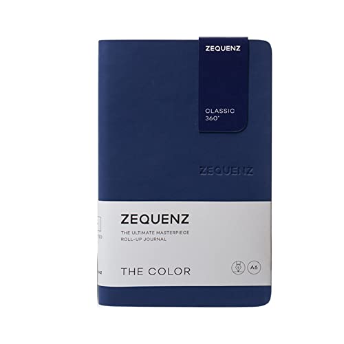 Image of Zequenz | Pocket Notebook | A6- | Blank | 200 Pages | Soft Cover | Dark Navy | 360-Degree Lay-Flat Design |Fountain Pen Friendly