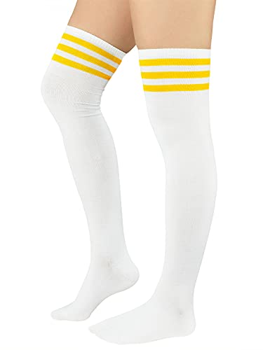 Image of Century Star Thigh High Socks Long Over Knee High Socks for Women Casual Athlete Striped Knee High Stocking