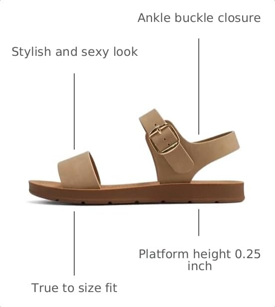 Image of Soda PLENTY ~ Women's Strappy Ankle Wrap Buckle Fashion Flat Sandals