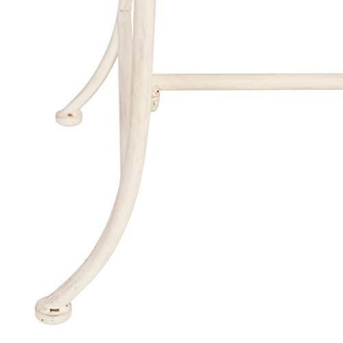 Safavieh Pat5016A Collection Arona Antique Wrought Iron 51" Outdoor Garden Bench, Distressed White #TOP6
