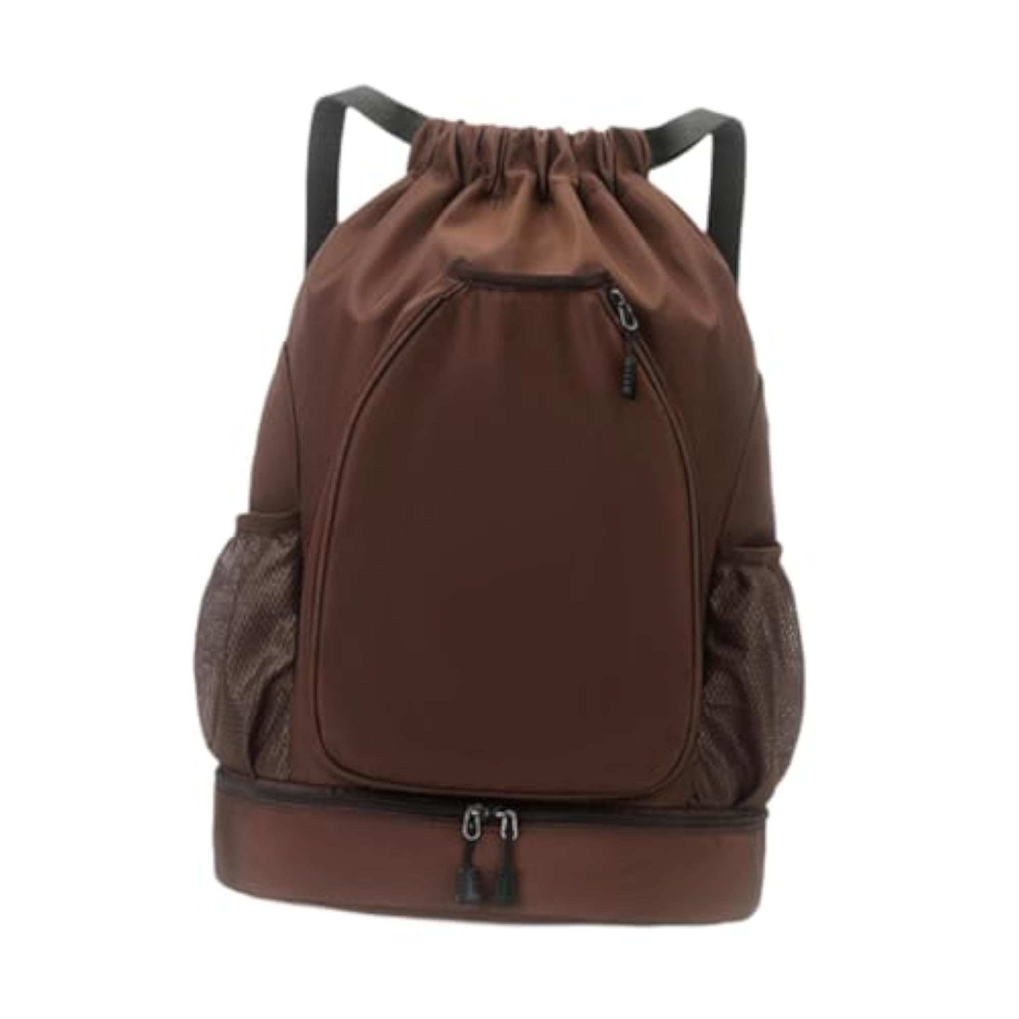 Portable Tennis Drawstring Backpack for Workout, Black