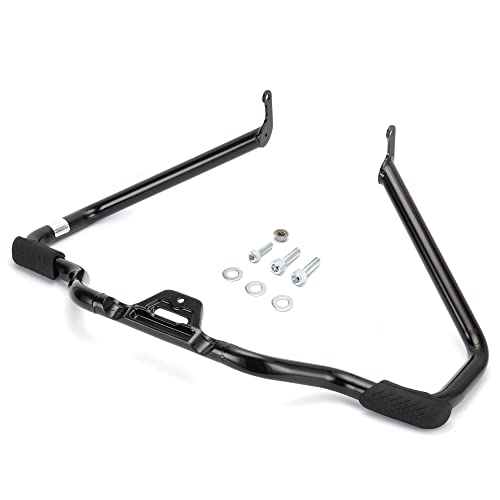 Mokitdora Softail Engine Guard Highway Rail Mustache Crash Bar 1.25" Fat For Harley Softail Fat Boy Street Bob Heritage Classic Low Rider Sport Glide Deluxe Slim 2018-Up, Gloss Black #TOP4