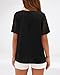 Zenlonr Women Tops Summer 2026 Short Sleeve Shirts Spring Vacation Fashion Dressy Casual Business V Neck Blouses(Black,Large)