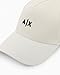 Armani Exchange Men's Small Contrast Logo Baseball Hat, White, One Size