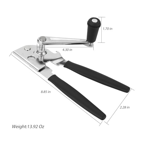 Image of Heavy-Duty Commercial Manual Crank Can Openers,Rubber-Coated Long Handles (Pack of 2)