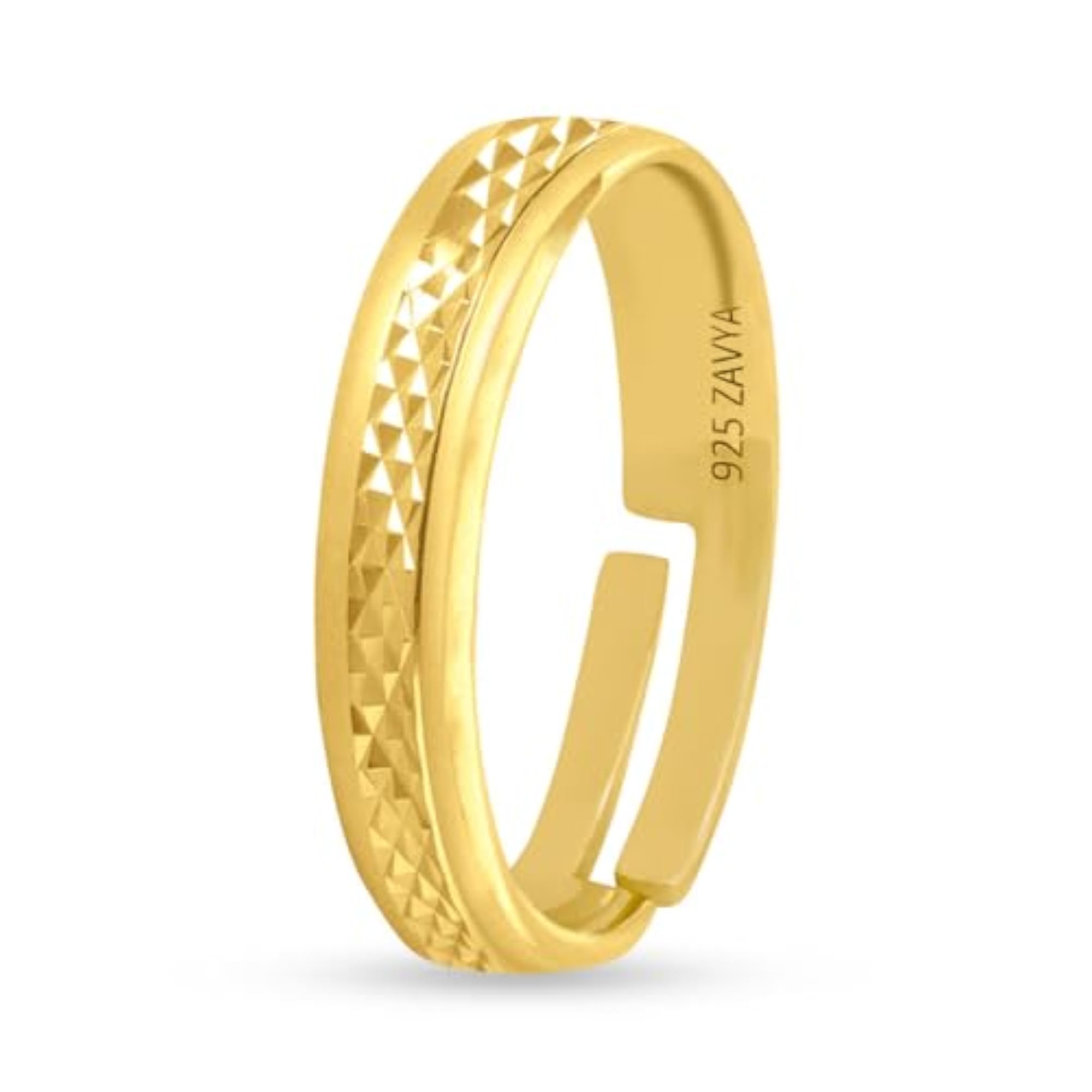 925 Sterling Silver Timeless Gold Plated Ring