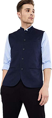 Image of Dhingra Men's Solid Nehru Jacket